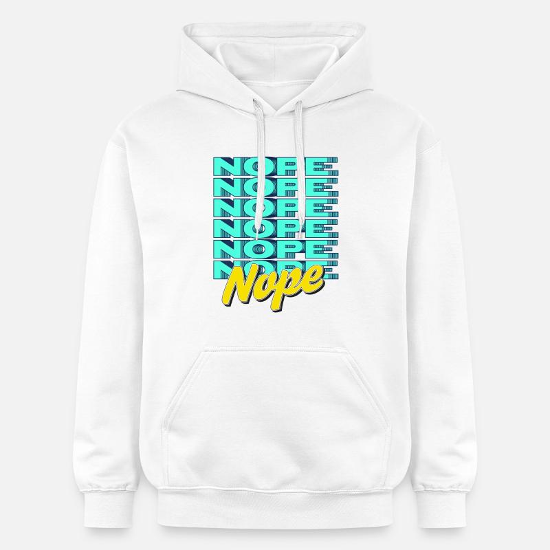 NOPE – Déclaration audacieuse et impertinente - Sweat à capuche Softstyle® Gildan Unisexe - blanc