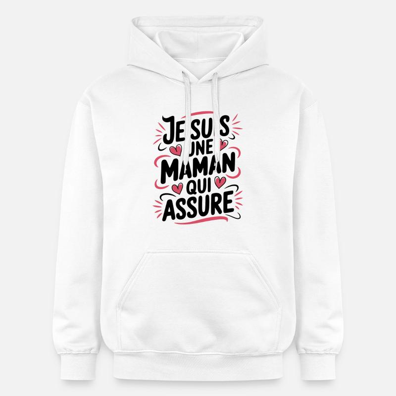 Ich bin eine Mutter, die versichert - Gildan Unisex Softstyle® Midweight Hoodie - Weiß