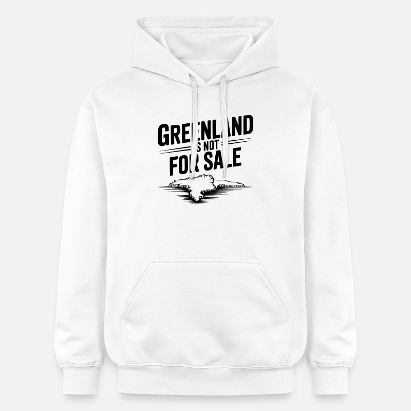 Le Groenland n’est pas à vendre - Sweat à capuche Softstyle® Gildan Unisexe - blanc