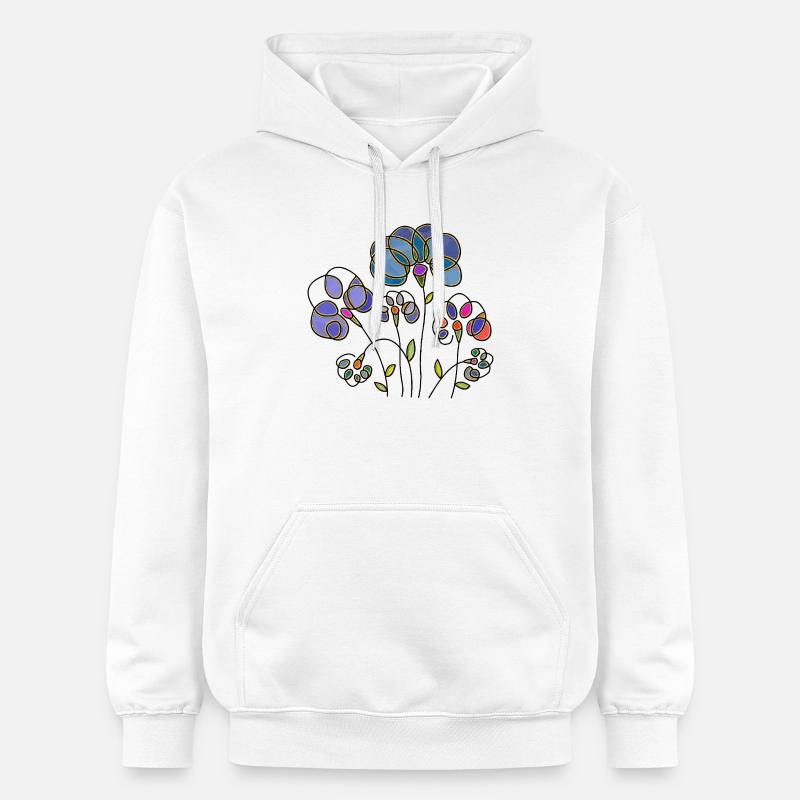 Fleur - Sweat à capuche Softstyle® Gildan Unisexe - blanc