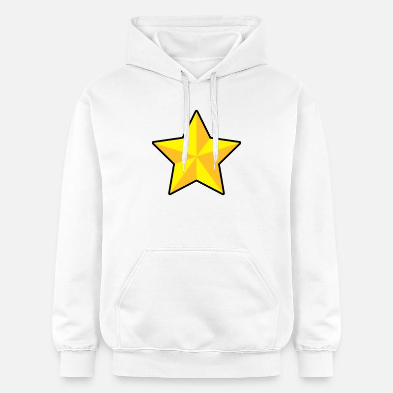 3D Stern | 3D Star | Dimension - Sweat à capuche Softstyle® Gildan Unisexe - blanc