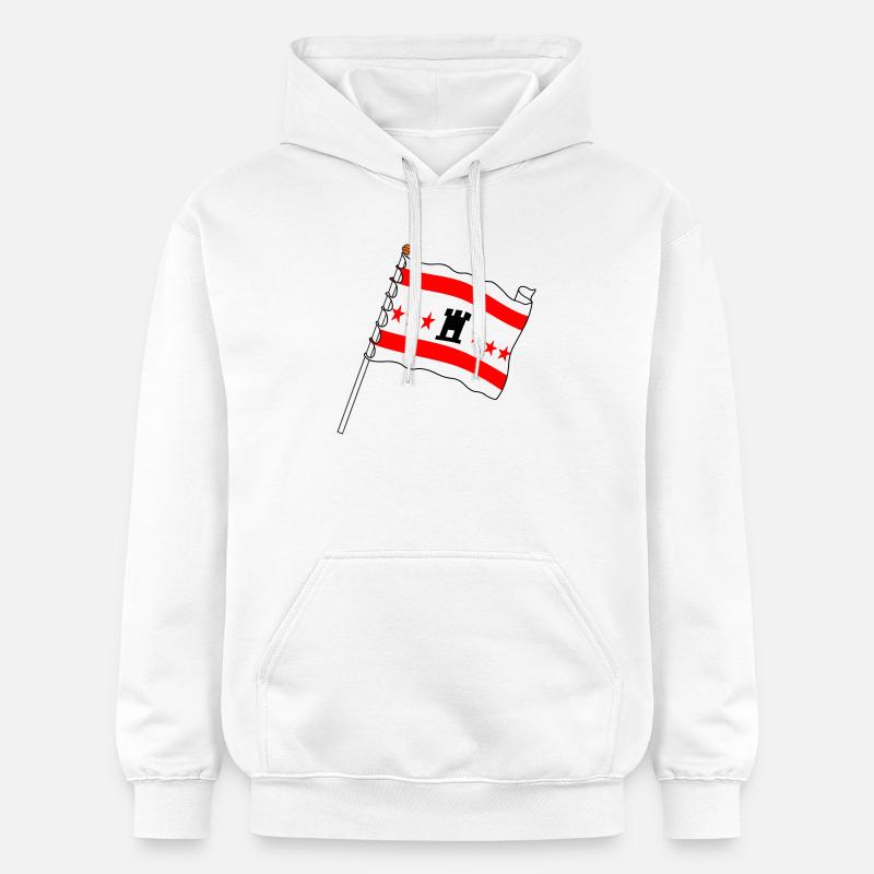 Drapeau Drenthe drenthe drapeau - Sweat à capuche Softstyle® Gildan Unisexe - blanc
