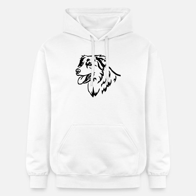 Tête de berger australien - Sweat à capuche Softstyle® Gildan Unisexe - blanc