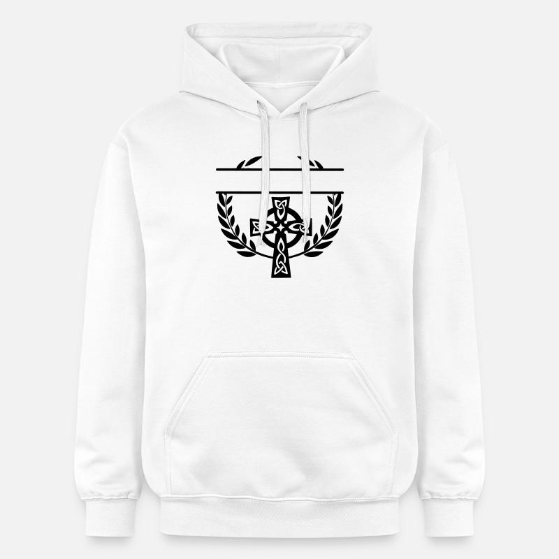 Monogramme croisé celtique - Sweat à capuche Softstyle® Gildan Unisexe - blanc