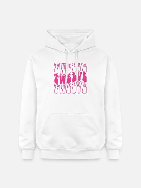Tolv 12-årsdag for jenter 12 år - Gildan Unisex Softstyle® Midweight Hoodie - hvit