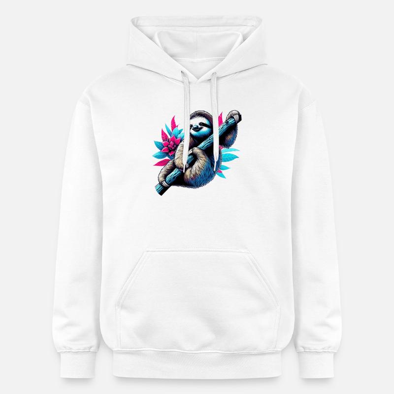 Paresse - Sweat à capuche Softstyle® Gildan Unisexe - blanc