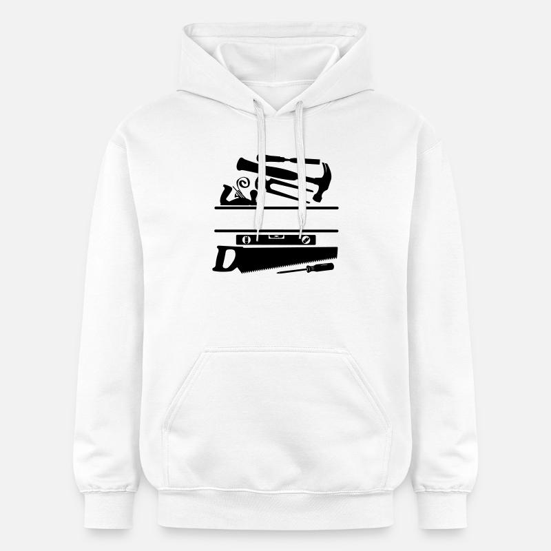 Bannière d’outil de charpentier - Sweat à capuche Softstyle® Gildan Unisexe - blanc