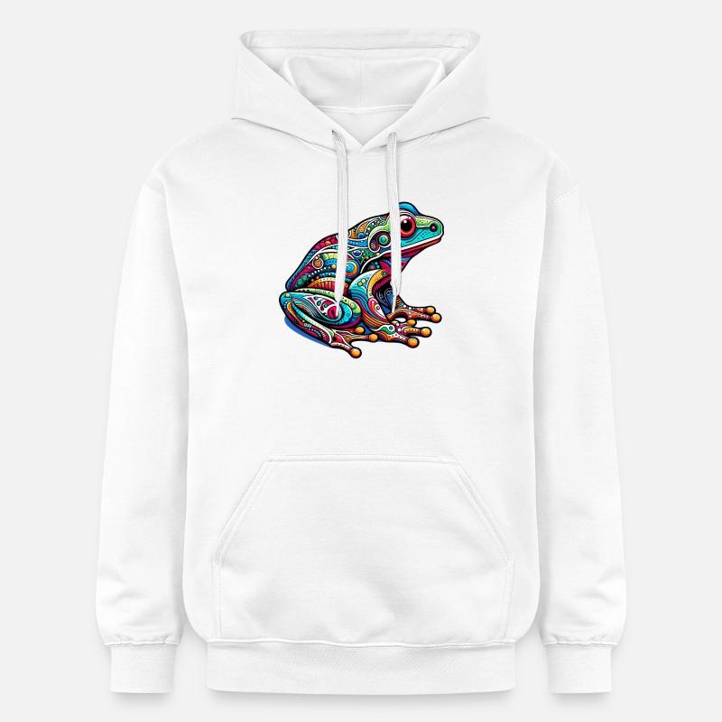Grenouille - Sweat à capuche Softstyle® Gildan Unisexe - blanc