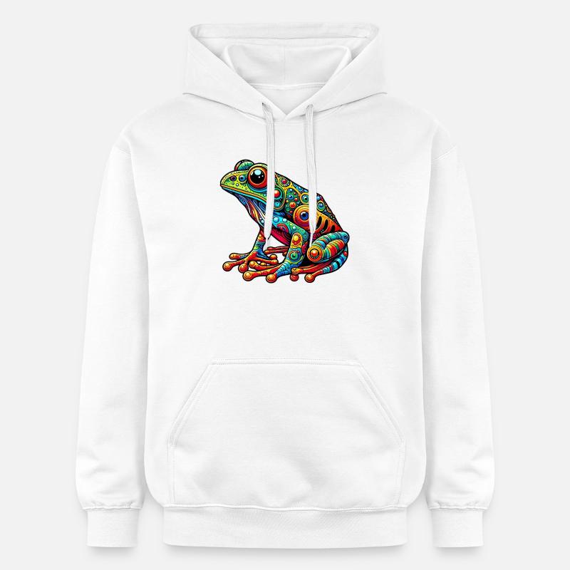 Grenouille - Sweat à capuche Softstyle® Gildan Unisexe - blanc