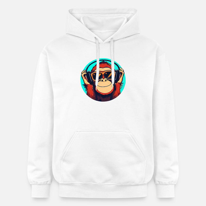 Singe - Sweat à capuche Softstyle® Gildan Unisexe - blanc