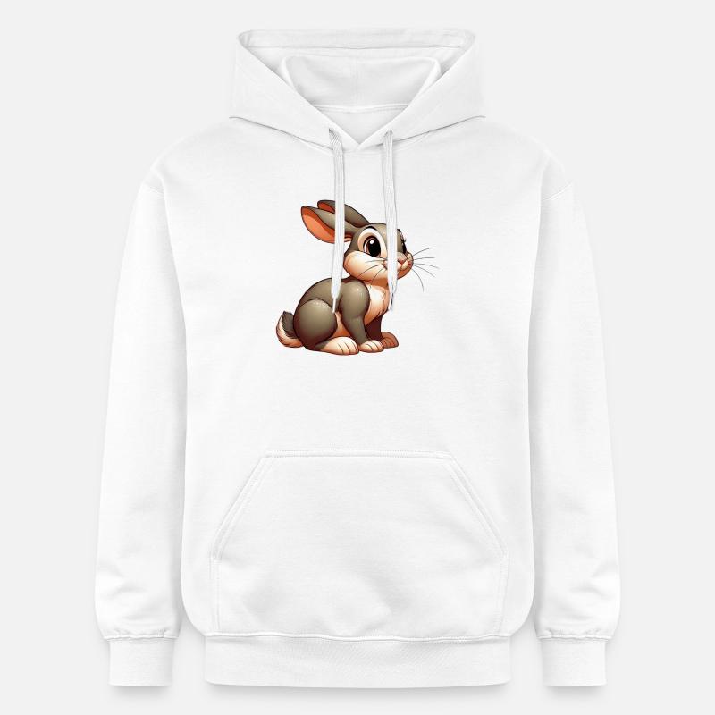 Lapin - Sweat à capuche Softstyle® Gildan Unisexe - blanc