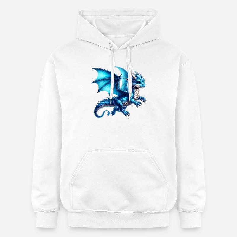 Drache - Gildan Unisex Softstyle® Midweight Hoodie - Weiß