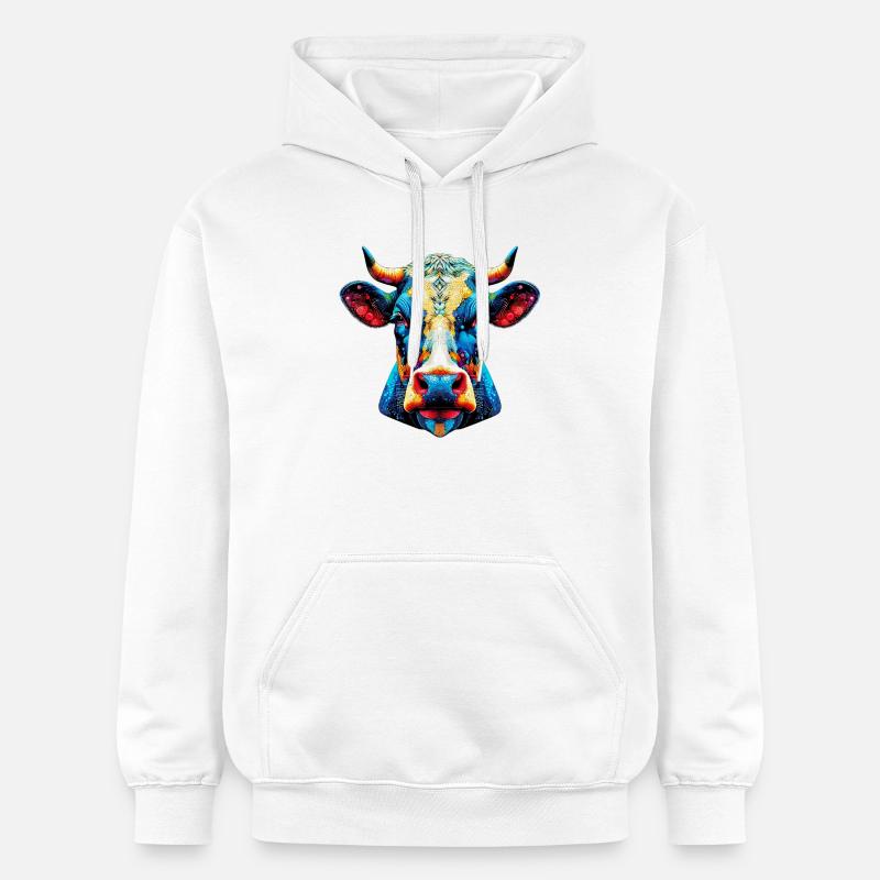 Vache - Sweat à capuche Softstyle® Gildan Unisexe - blanc