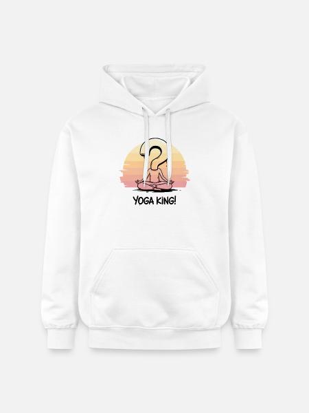 Yoga King ? - Gildan Unisex Softstyle® Midweight Hoodie - white