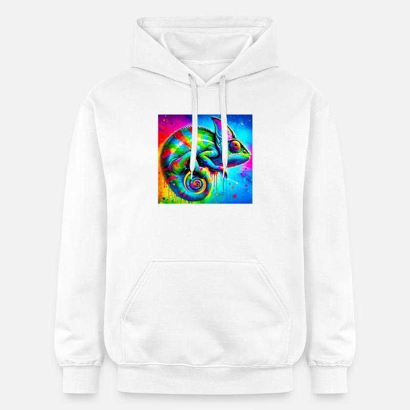caméléon - Sweat à capuche Softstyle® Gildan Unisexe - blanc