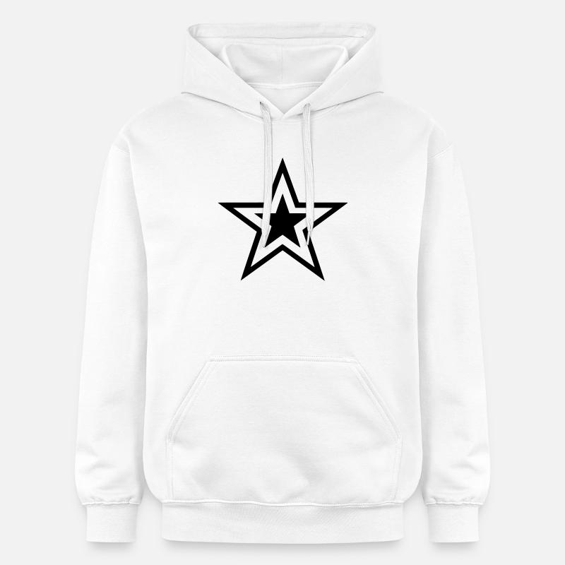 Étoile dans l’étoile - Sweat à capuche Softstyle® Gildan Unisexe - blanc