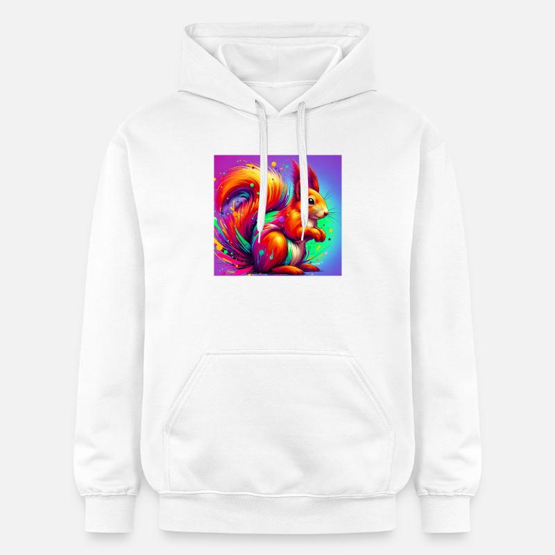 écureuil - Sweat à capuche Softstyle® Gildan Unisexe - blanc