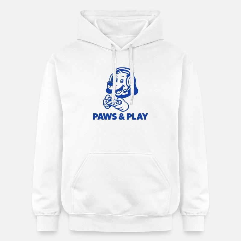 Design de hamster de jeu rétro - Sweat à capuche Softstyle® Gildan Unisexe - blanc