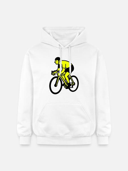 Neonrad Silhouette Radfahrer - Gildan Unisex Softstyle® Midweight Hoodie - Weiß