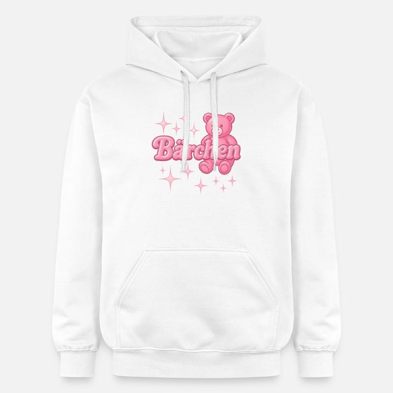 bärchen / y2k spitzname statement design - Gildan Unisex Softstyle® Midweight Hoodie - Weiß