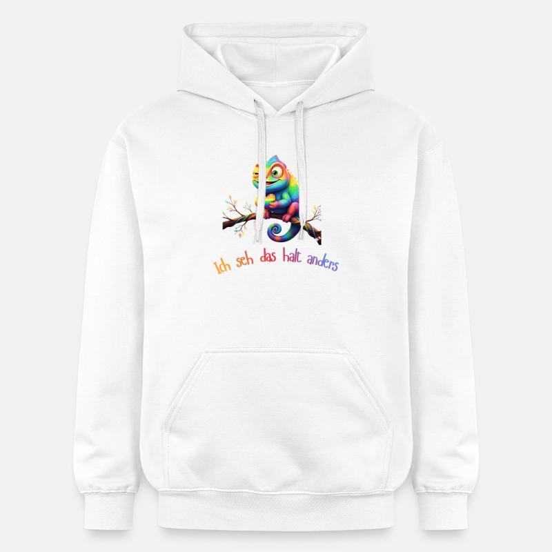 Ich seh das halt anders!  - Gildan Unisex Softstyle® Midweight Hoodie - Weiß