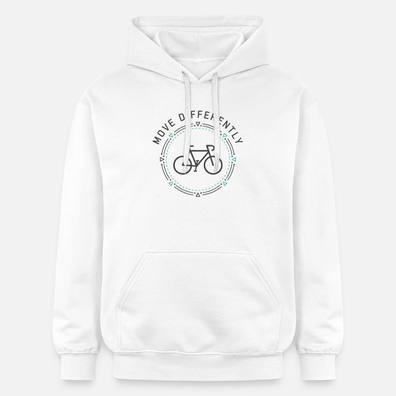 Bougez différemment - Sweat à capuche Softstyle® Gildan Unisexe - blanc