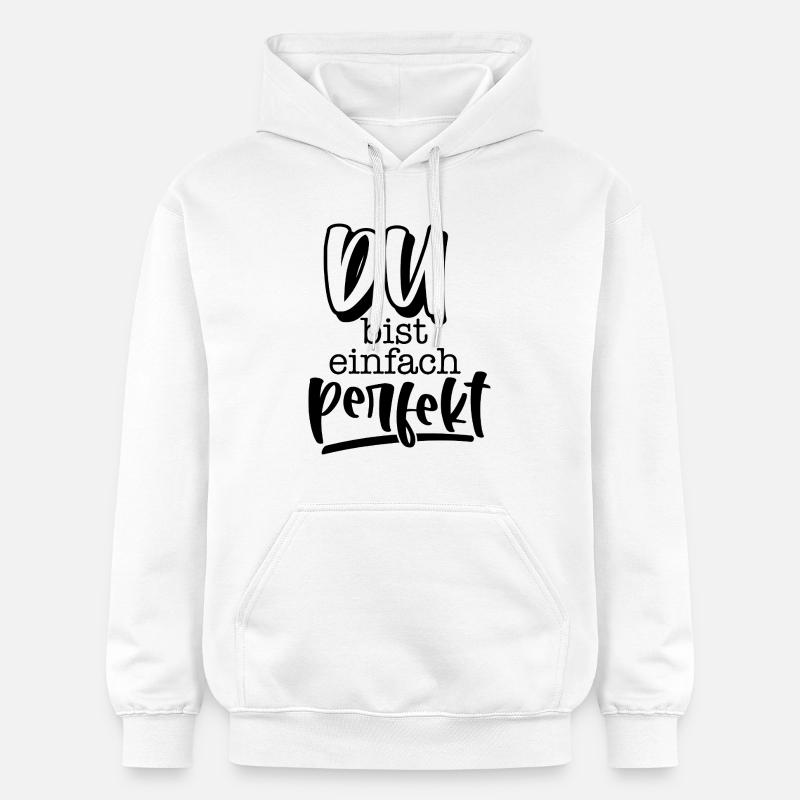 Du bist einfach perfekt - Sweat à capuche Softstyle® Gildan Unisexe - blanc