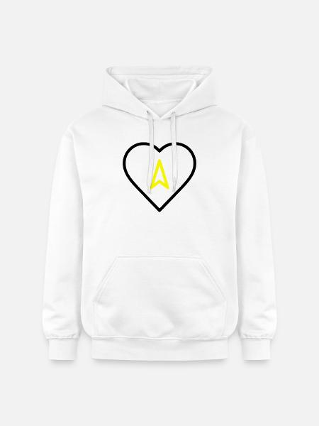 Heart with arrow direction - Gildan Unisex Softstyle® Midweight Hoodie - white