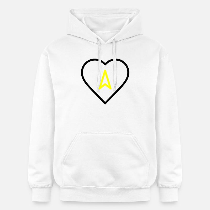 Cœur avec direction de flèche - Sweat à capuche Softstyle® Gildan Unisexe - blanc