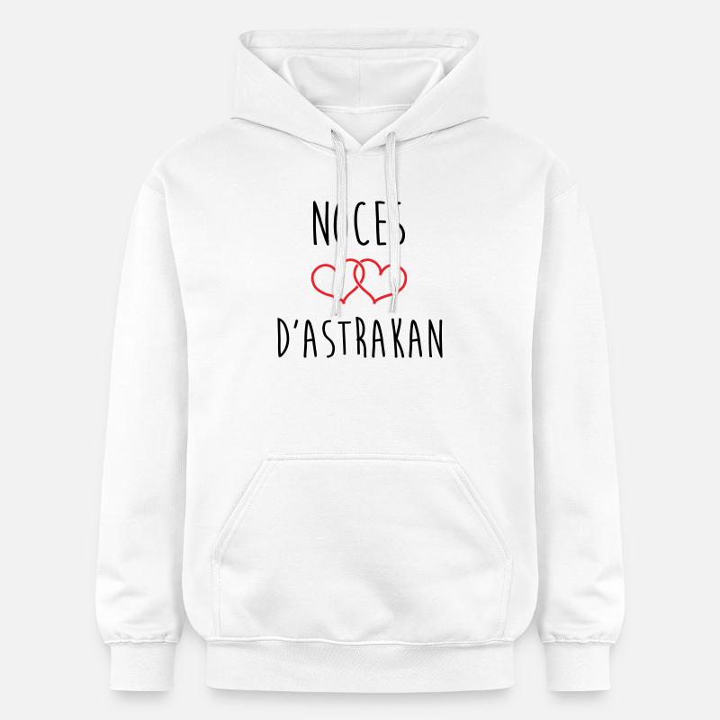 Bryllupsdag - Astrakhan-bryllup (64 år) - Gildan Softstyle® Midweight unisex-hoodie - hvid
