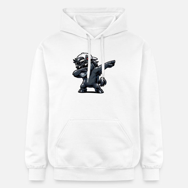 Cheval de dabing - Sweat à capuche Softstyle® Gildan Unisexe - blanc