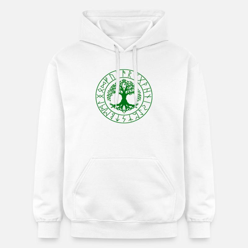 Nœud celtique Viking Tree - Sweat à capuche Softstyle® Gildan Unisexe - blanc