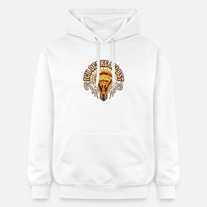 Je pense pour moi-même - Sweat à capuche Softstyle® Gildan Unisexe - blanc