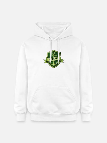 Crew Schild Anker Grafik - Gildan Unisex Softstyle® Midweight Hoodie - Weiß