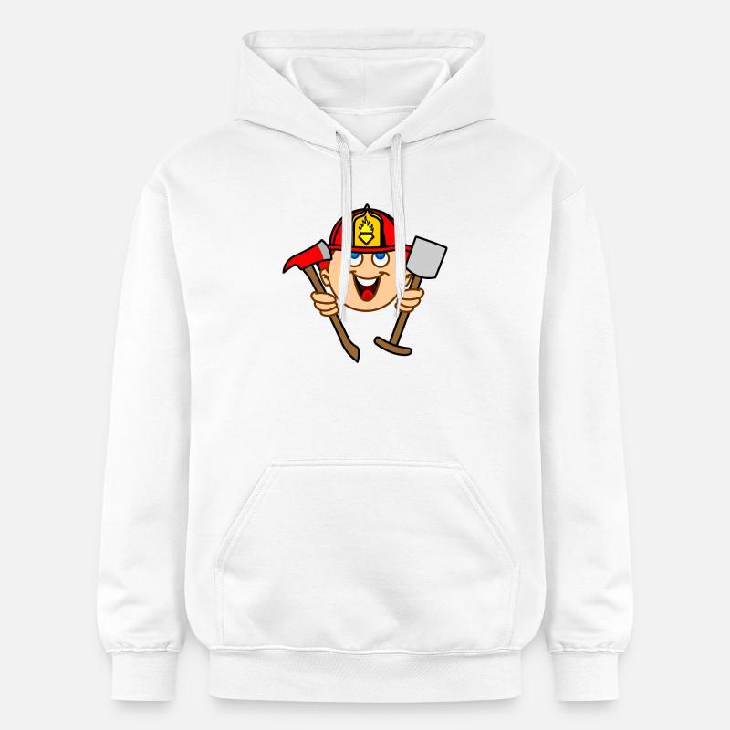 POMPIER peau blanche - Sweat à capuche Softstyle® Gildan Unisexe - blanc
