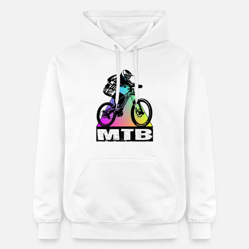 Vélo VTT - Sweat à capuche Softstyle® Gildan Unisexe - blanc
