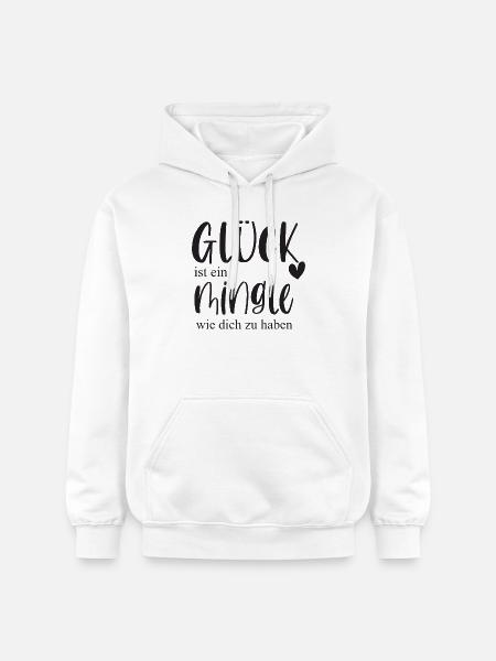 Mingle Single Freundschaft Plus Date Geschenk - Gildan Unisex Softstyle® Midweight Hoodie - Weiß