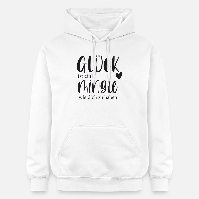 Mingle Single Freundschaft Plus Date Geschenk - Gildan Unisex Softstyle® Midweight Hoodie - Weiß