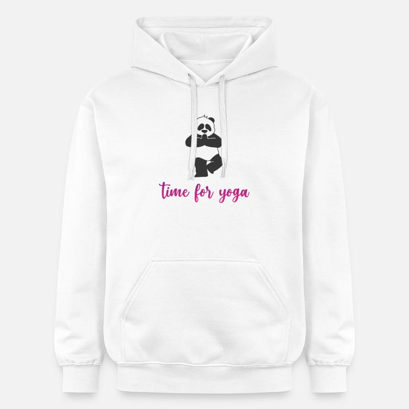 C’est le temps du yoga - Sweat à capuche Softstyle® Gildan Unisexe - blanc