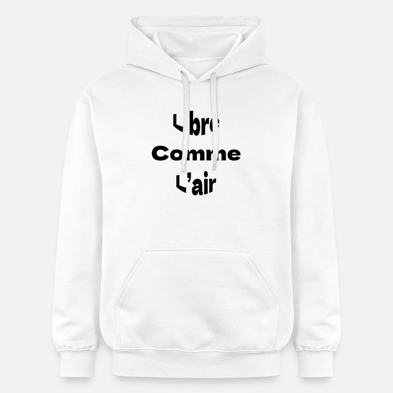 Libre comme l’air - Sweat à capuche Softstyle® Gildan Unisexe - blanc