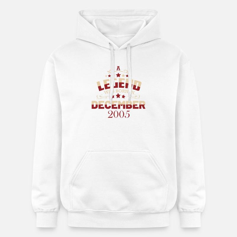 18e anniversaire Légende Décembre 2005 - Sweat à capuche Softstyle® Gildan Unisexe - blanc