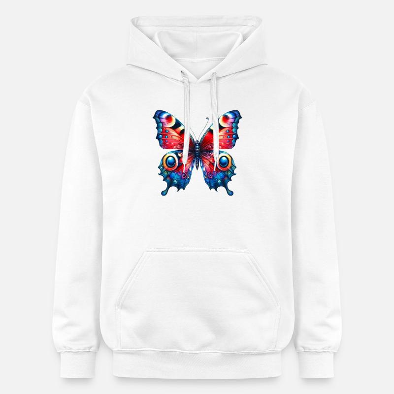 Papillon - Sweat à capuche Softstyle® Gildan Unisexe - blanc