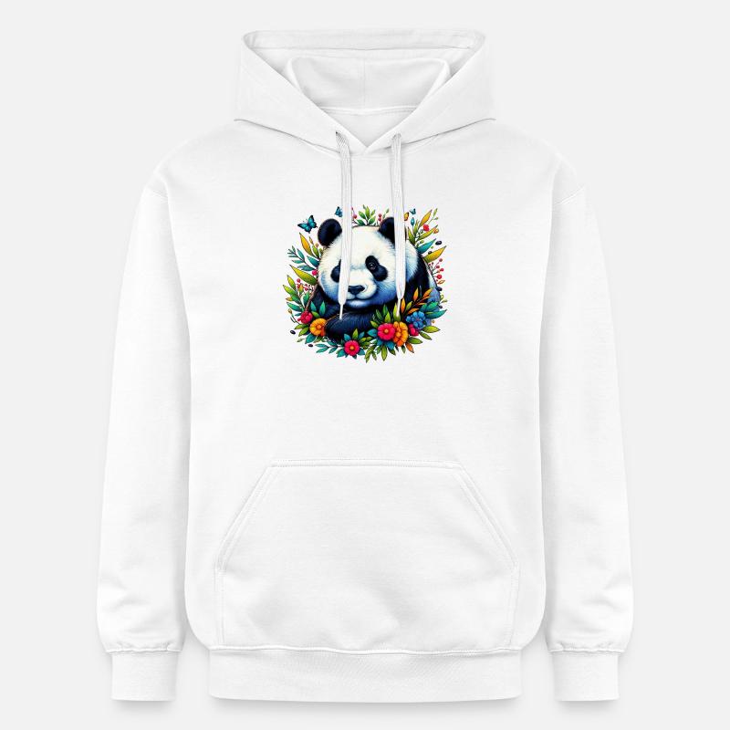 Panda - Sweat à capuche Softstyle® Gildan Unisexe - blanc