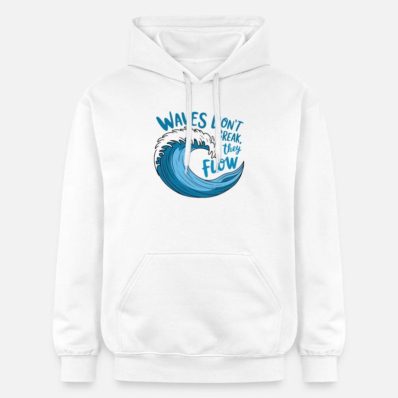 Conception de vagues fluides - Sweat à capuche Softstyle® Gildan Unisexe - blanc