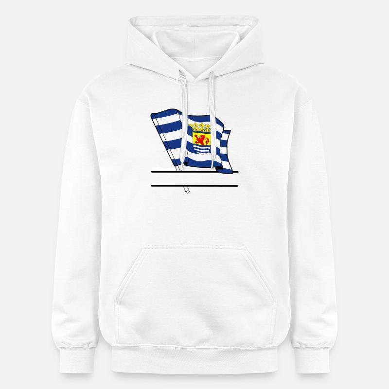 Bannière de texte Flag Zeeland - Sweat à capuche Softstyle® Gildan Unisexe - blanc