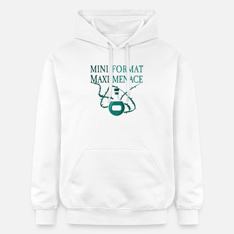 Petit Format Maxi Menace - Sweat à capuche Softstyle® Gildan Unisexe - blanc