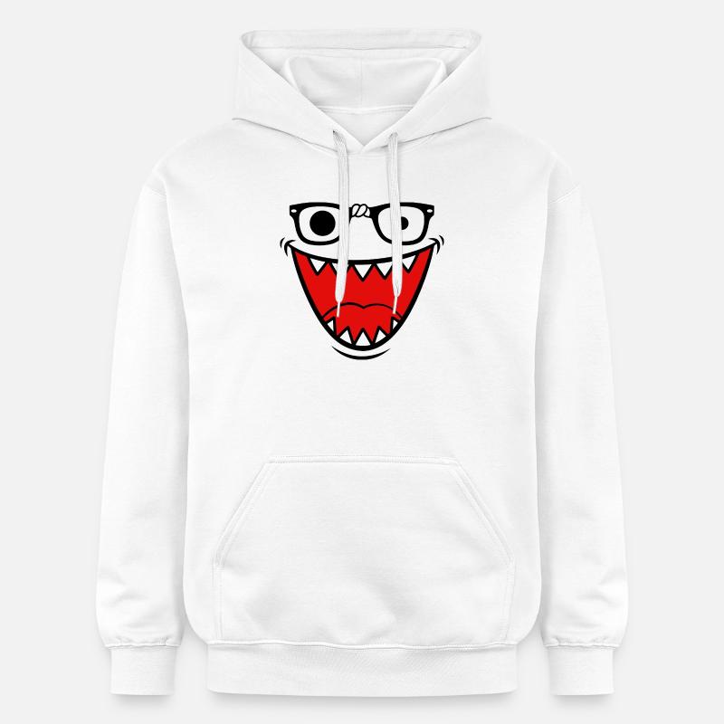 Monstre rétro Emo Halloween Y2K - Sweat à capuche Softstyle® Gildan Unisexe - blanc