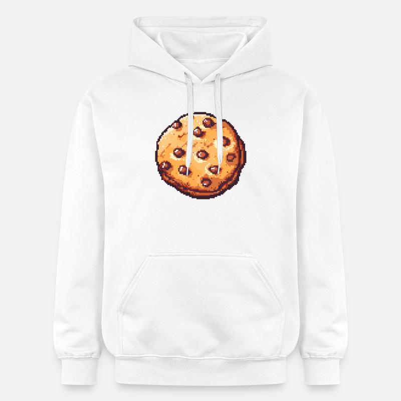 Cookie Pixel Cookie Art Rétro - Sweat à capuche Softstyle® Gildan Unisexe - blanc