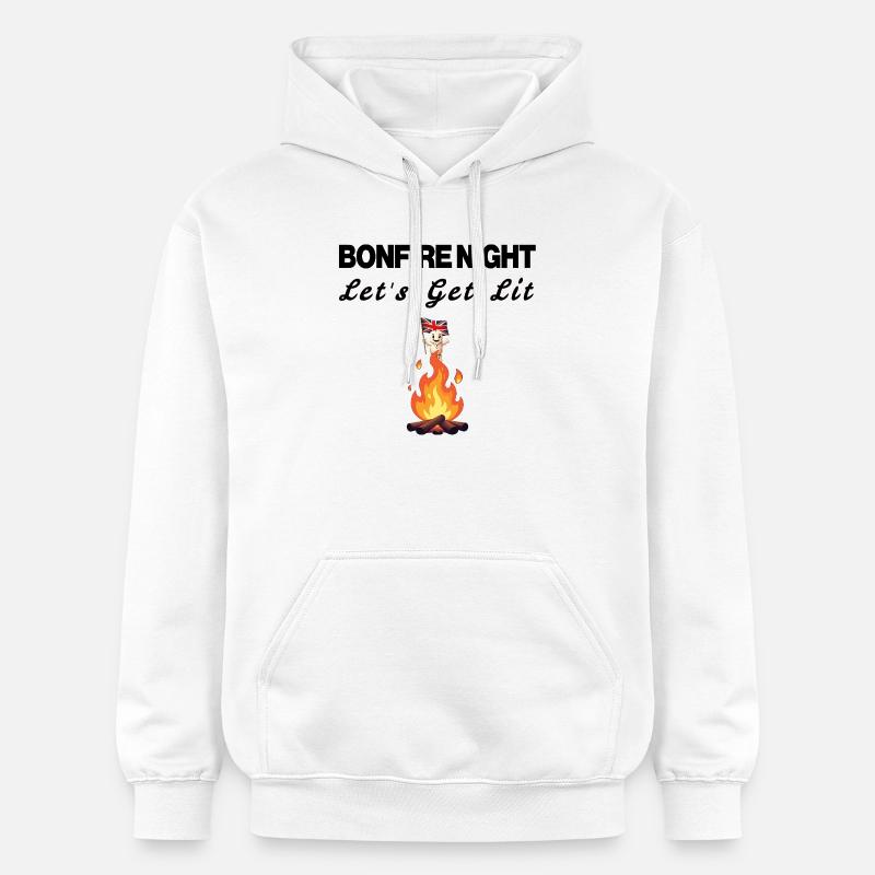 Impression du slogan Bonfire Night - Sweat à capuche Softstyle® Gildan Unisexe - blanc