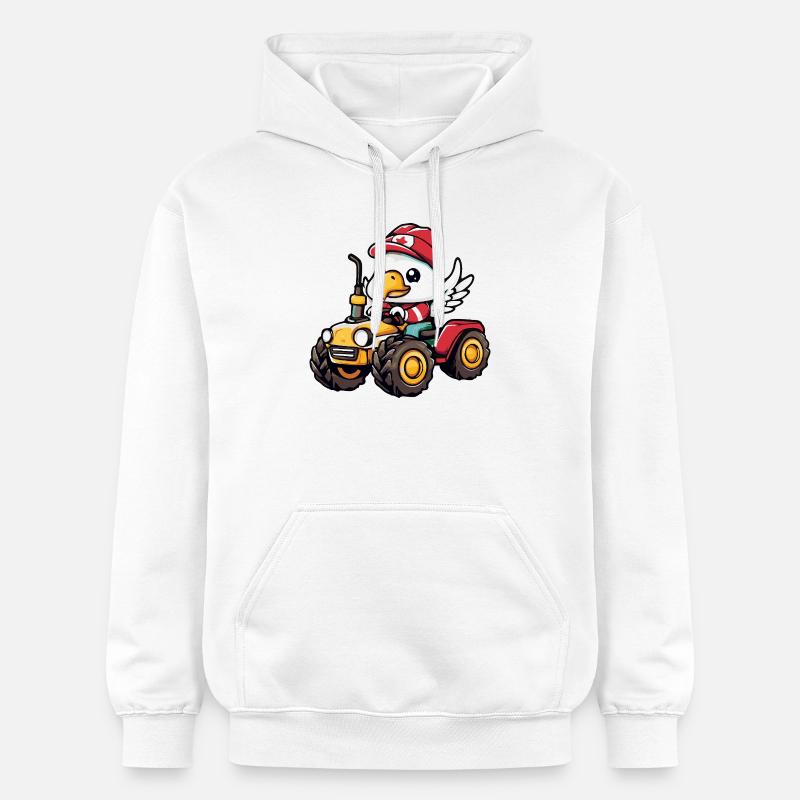 Eagle Tractor Farmer - Sweat à capuche Softstyle® Gildan Unisexe - blanc